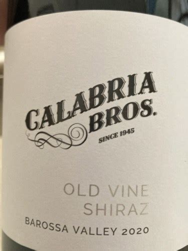 Calabria Bros Old Vine Shiraz Vivino United States