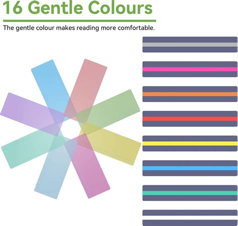Dyslexia Overlays 16 Pcs Coloured Dyslexia Aids For Children Reading