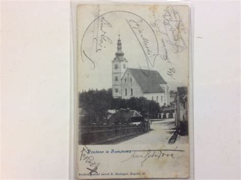 SAMOBOR STARA RAZGLEDNICA CRKVA POZDRAV IZ SAMOBORA 1904