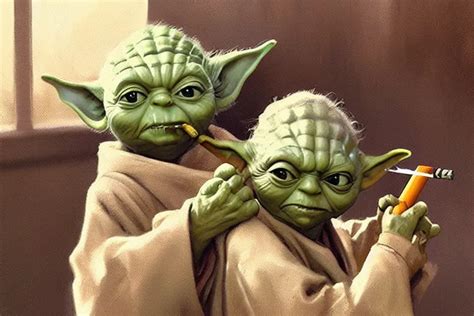 Yoda Smoking A Joint Highly Detailed Digital Stable Diffusion