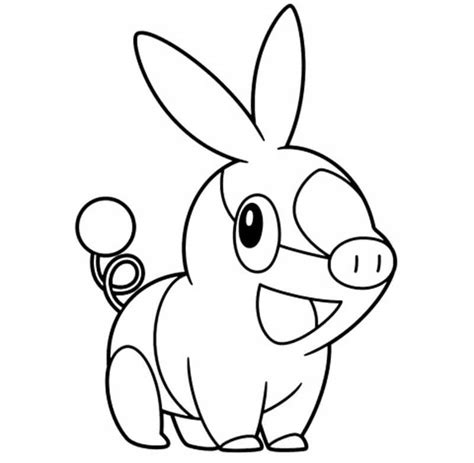 Tepig Snivy Oshawott Pokemon Coloring Page Free Printable Coloring