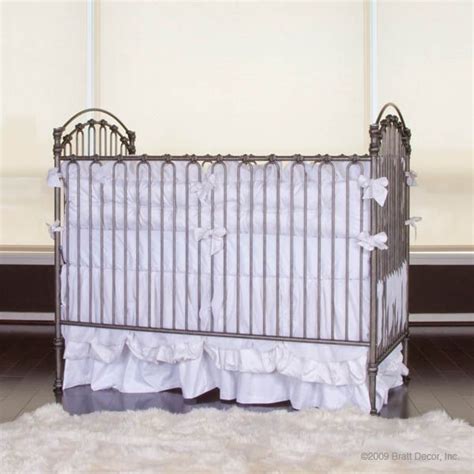 Bratt Decor Venetian Crib Pewter Stationary Gate Wrought Iron 4 Poster