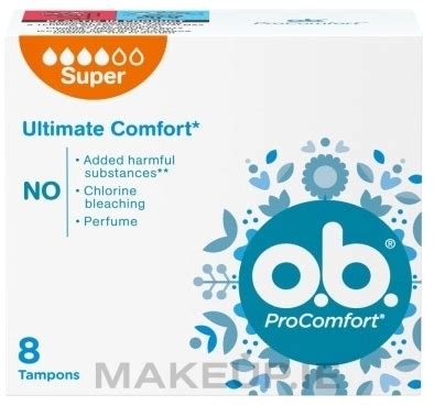 O B ProComfort Super Tampons Tampons 8 Pcs Makeup Ie