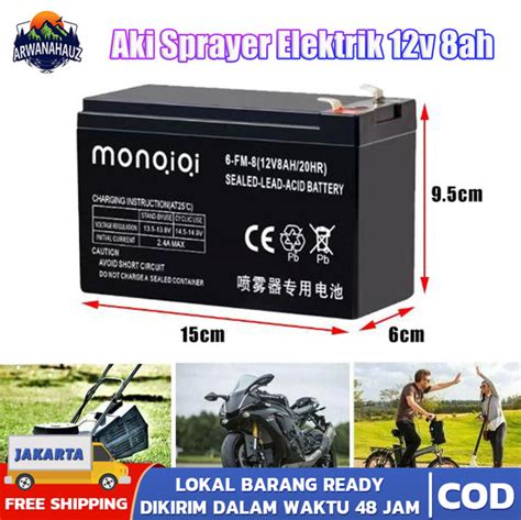 Aki Kering Sprayer Elektrik V Ah Aki Battery V Ah Aki A V