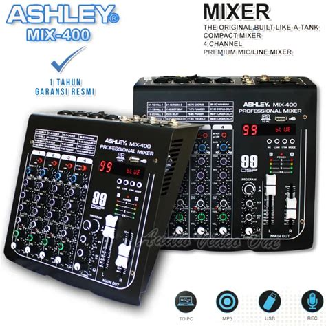 Mixer Ashley Bluetooh Mix 400 Series Mikser Audio 4 Chanel MIX 400 99