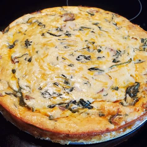 Simple Crustless Spinach And Mushroom Quiche Recipe Allrecipes