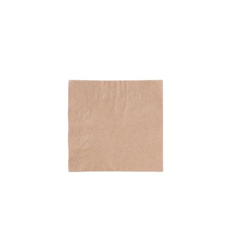 Natural Recycled Cocktail Napkins 2ply 24cm Unbleached 1x4000