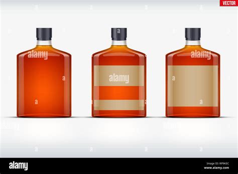 Whiskey Bottle Set Mockup Stock Vector Image Art Alamy