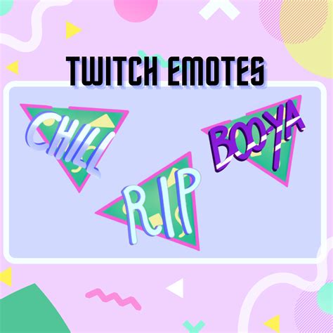 Twitch Emotes Retro 90s Emote Collection Streamers Etsy Twitch