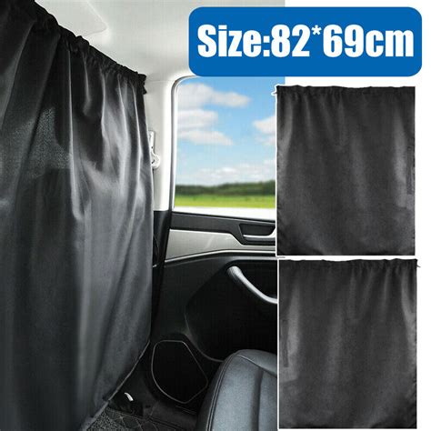 2pcs Car Taxi Isolation Curtain Partition Sun Shade Privacy Curtain