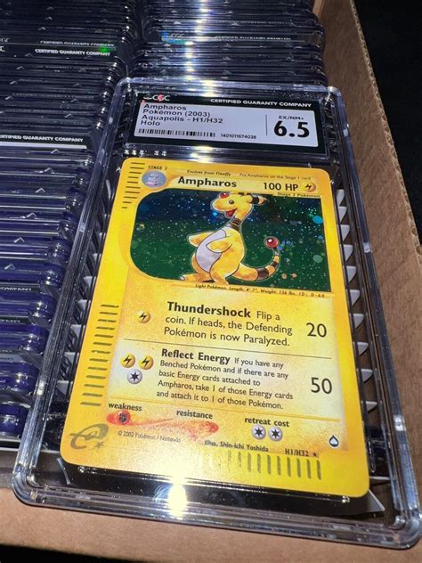 Ampharos Aquapolis Holo 2003 H1 H32 Pokemon CGC Graded 6 5 EBay