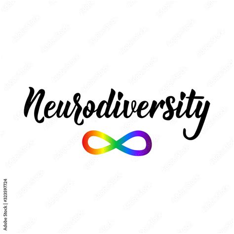 Neurodiversity Lettering Calligraphy Vector Ink Illustration Calligraphic Poster World