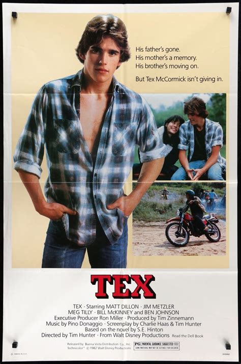 Tex 1982 Matt Dillon Movie Posters Vintage Vintage Movies