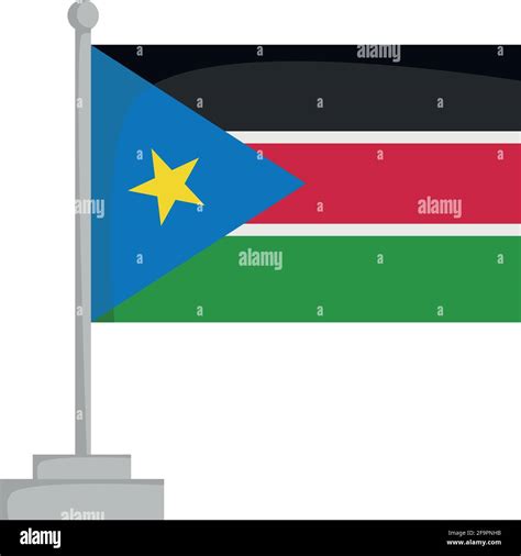 National Flag Of South Sudan Vector Illustration Stock Vector Image