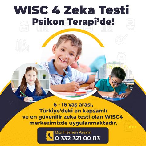 Konya WİSCR4 Testi Psikon Psikolojik Destek ve Danışmanlık Merkezi