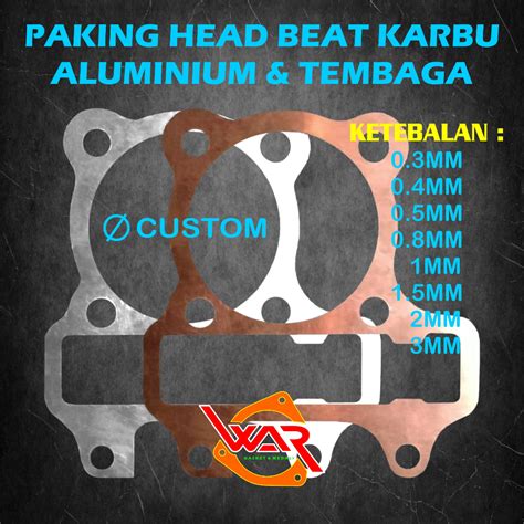 Jual Paking KOP HEAD BEAT KARBU Tembaga Almunium For BEAT OLD Perpak