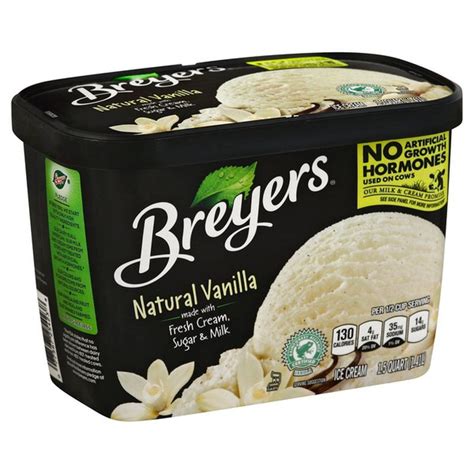 Breyers Ice Cream Natural Vanilla 48 Oz From Key Food Instacart