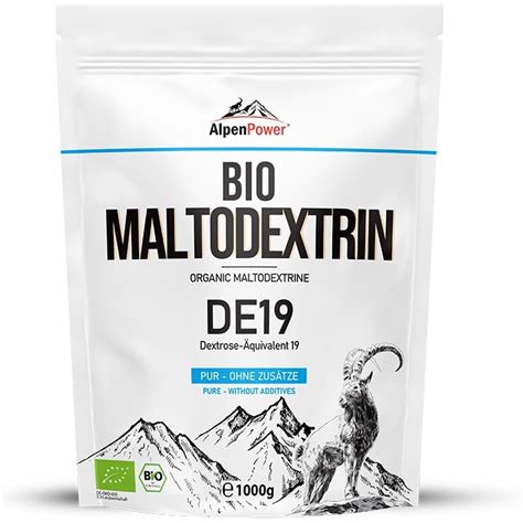 BIO Maltodextrin DE 19 | Höchste Bio-Qualität | 1000g Packung | AlpenPower