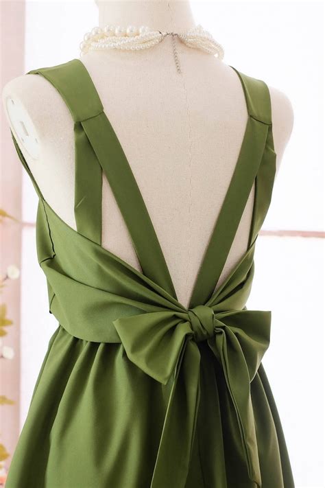 Moss green dress green Bridesmaid dress Wedding Prom dress | Etsy