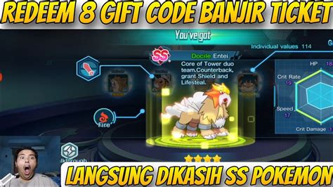 Banjir Ticket Gacha Gift Code Langsung Hoki Dikasih Ss Pokemon