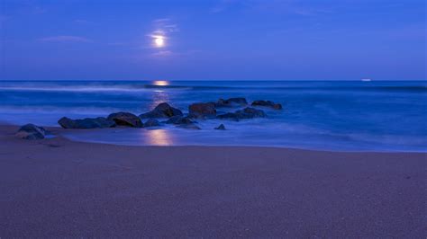 Beach Moon Wallpaper Wallpapersafari