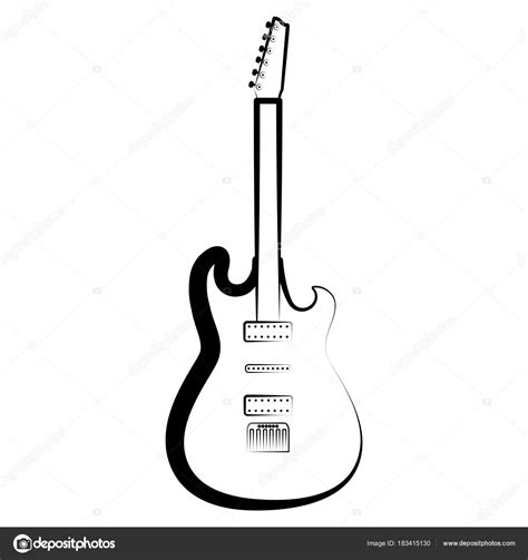 Black Guitar Outline