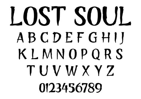 Lost Soul Font Horror Alphabet Svg Horror Svg Alphabet Horror Font