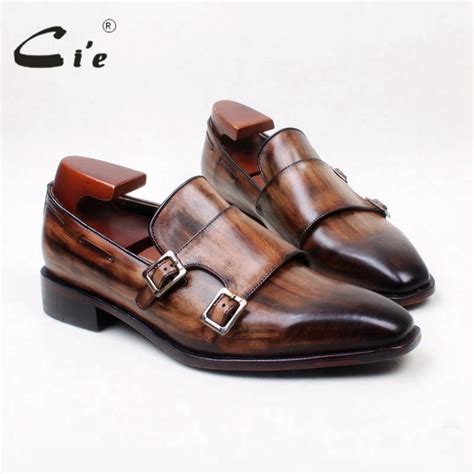 Aliexpress Buy Cie Double Monk Straps Brown Patina Loafer Full