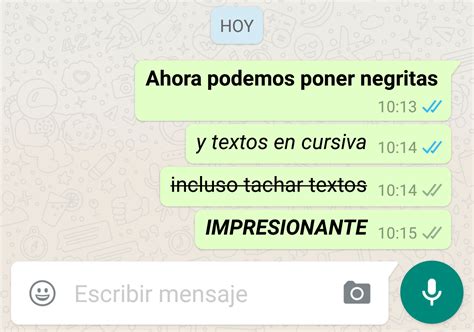 Whatsapp C Mo A Adir Negritas Cursivas Y Tachar Texto En Tus Chats