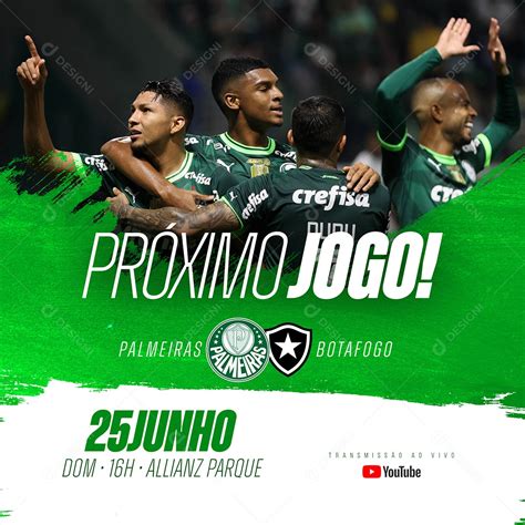 Post Próximo Jogo Palmeiras Social Media Psd Editável [download] Designi