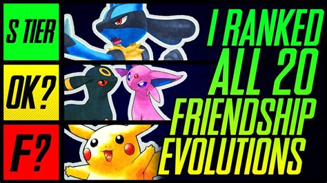 I Ranked All Pokemon Friendship Evolutions Mr Upz Youtube