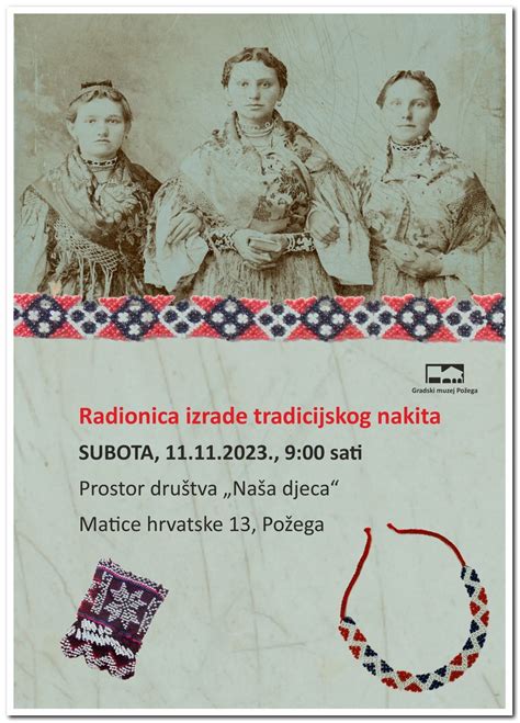 Radionica izrade tradicijskog nakita Muzejska Udruga Istočne Hrvatske