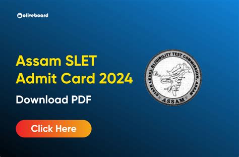 Assam Slet Admit Card 2024 Out Download Link Active