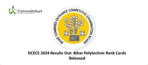 Dcece Results Out Bihar Polytechnic Rank Cards Released