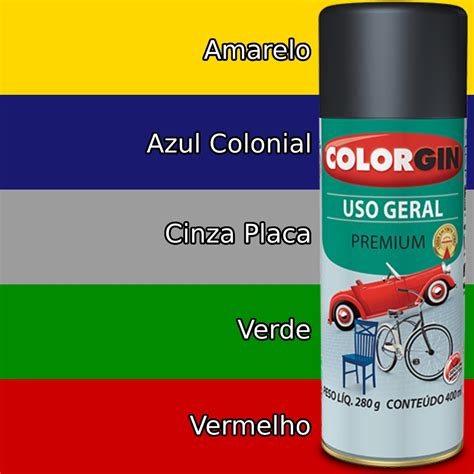 Tinta Spray Para Uso Geral Premium Ml Colorgin Colorgin