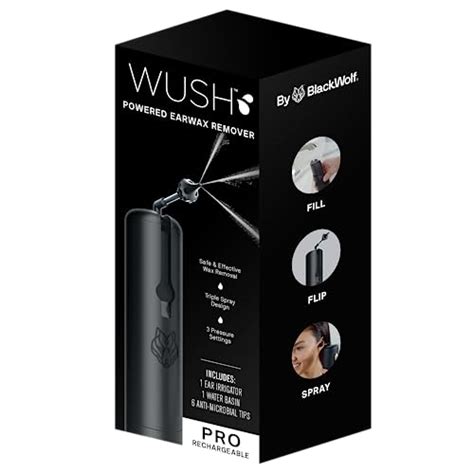 Wush Pro By Black Wolf Deluxe Water Powered Ear Cleaner Safe