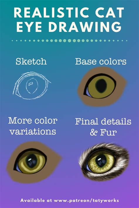 Realistic Cat Eye Drawing - Video Tutorial | Tatyworks