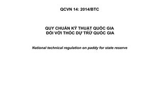 Quy Chu N K Thu T Qu C Gia Qcvn Btc V Th C T D Tr Qu C Gia