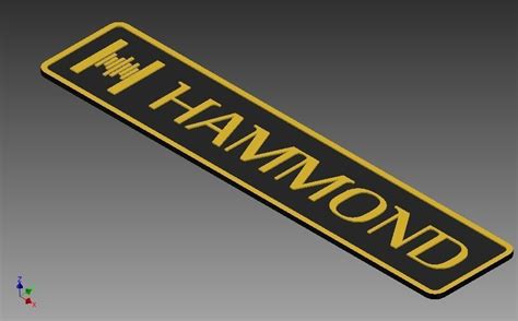 Hammond Organ Logo 3d Printable Model Cgtrader