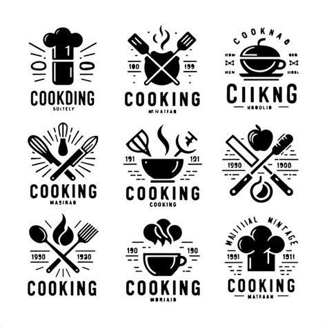 Premium Vector Vintage Cooking Logos Badges Silhouette Vector