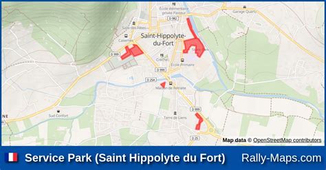 Service Park Saint Hippolyte du Fort stage map Critérium des