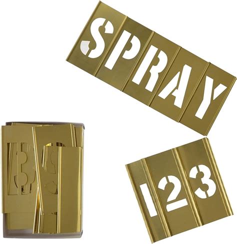 Deezio Brass Stencils Letters And Numbers 2 Inch Interlocking Letter Stencils 46