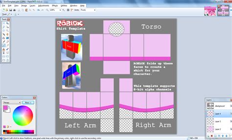 Roblox Pink Shirt Template