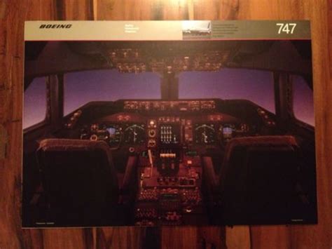 Rare 1989 Boeing 747 400 Cockpit Flight Deck Poster By Boeing Company