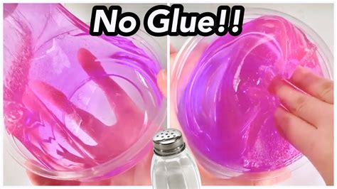 Salt Slime How To Make Ultra Clear No Glue Salt Slime Youtube