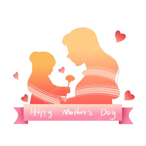 Silhouette Of Happy Figures On Mother S Day Mother S Day Happy