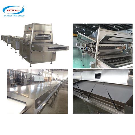 High Speed Continuous Chocolate Coating Polishing Enrobing Machine