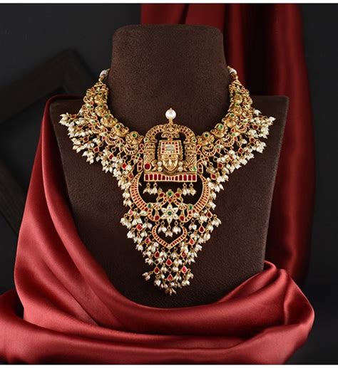 Lord Balaji Gold Necklace - Krishna Jewellers Pearls and Gems