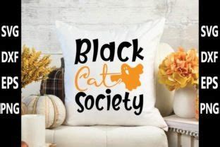 Black Cat Society Svg Graphic By Rashedul Design Store Creative Fabrica