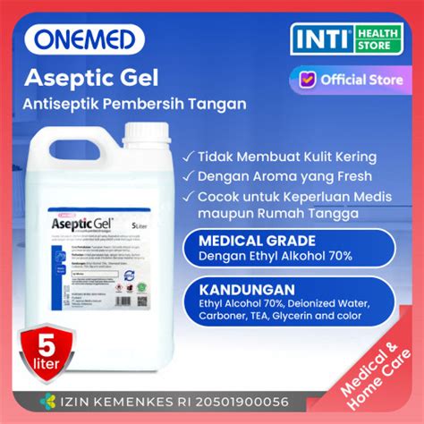 Jual Onemed Aseptic Gel Liter Refill Hand Sanitizer Antiseptic